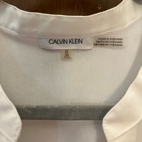 NWOT Calvin Klein Women's Plus-Size Non-Iron Knit Combo Shirt (1X) - Picture 5 of 5